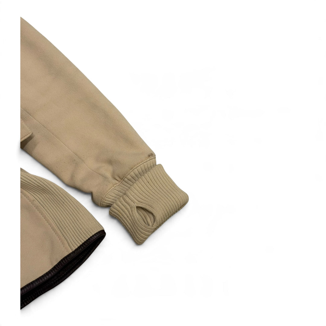 Vintage Prada Sport Cream Fur Hooded Belt Women's Belt Jacket (L)