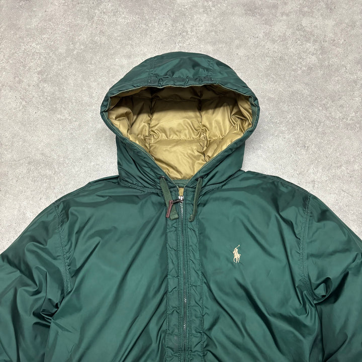 Vintage Polo Ralph Lauren Green Puffer Jacket (M)