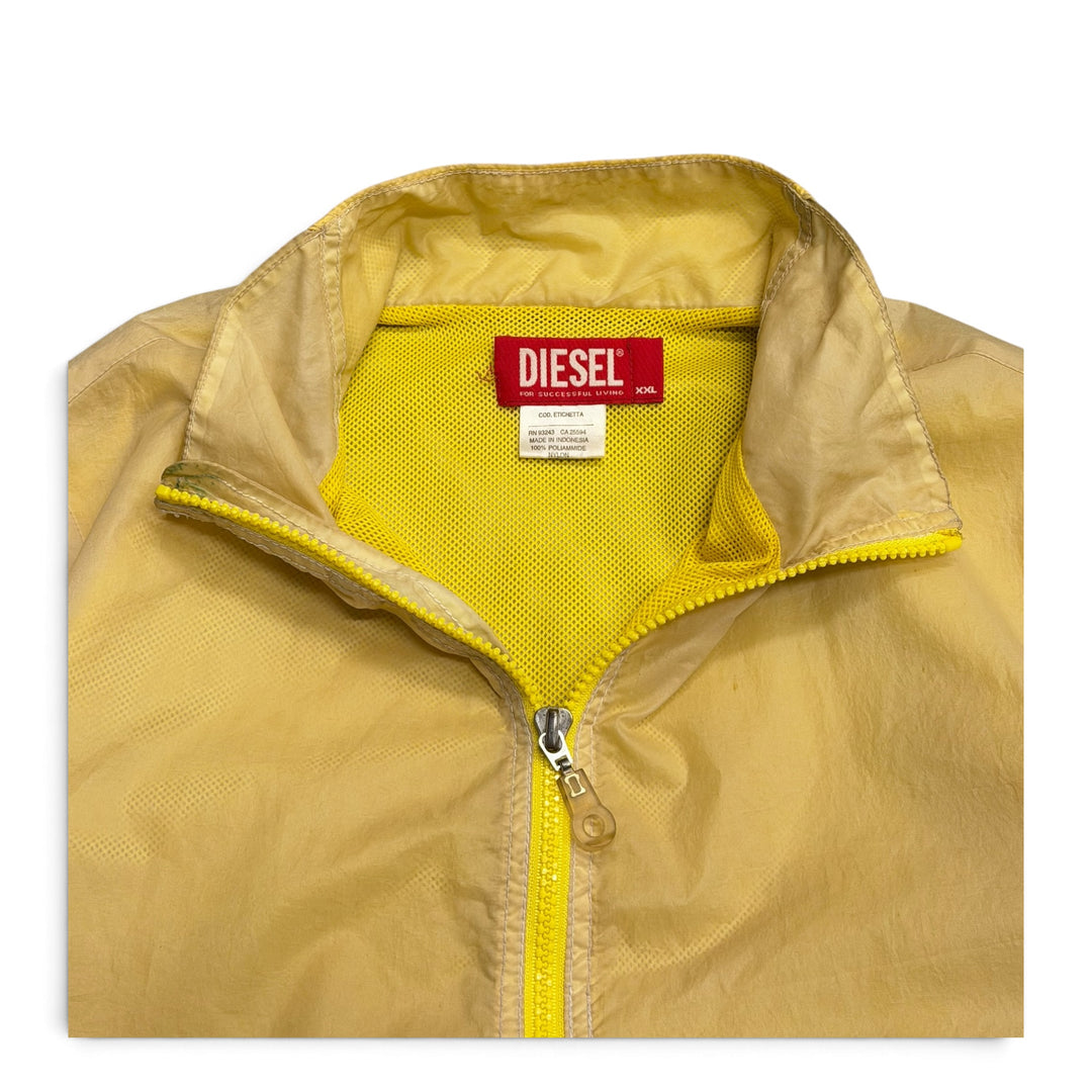 Early 00’s Vintage Diesel Pastel Yellow Technical Zip-Up Jacket (Women’s Medium)