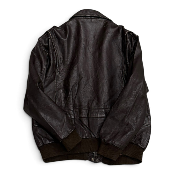 Vintage Pilot Leather Jacket Black (M)