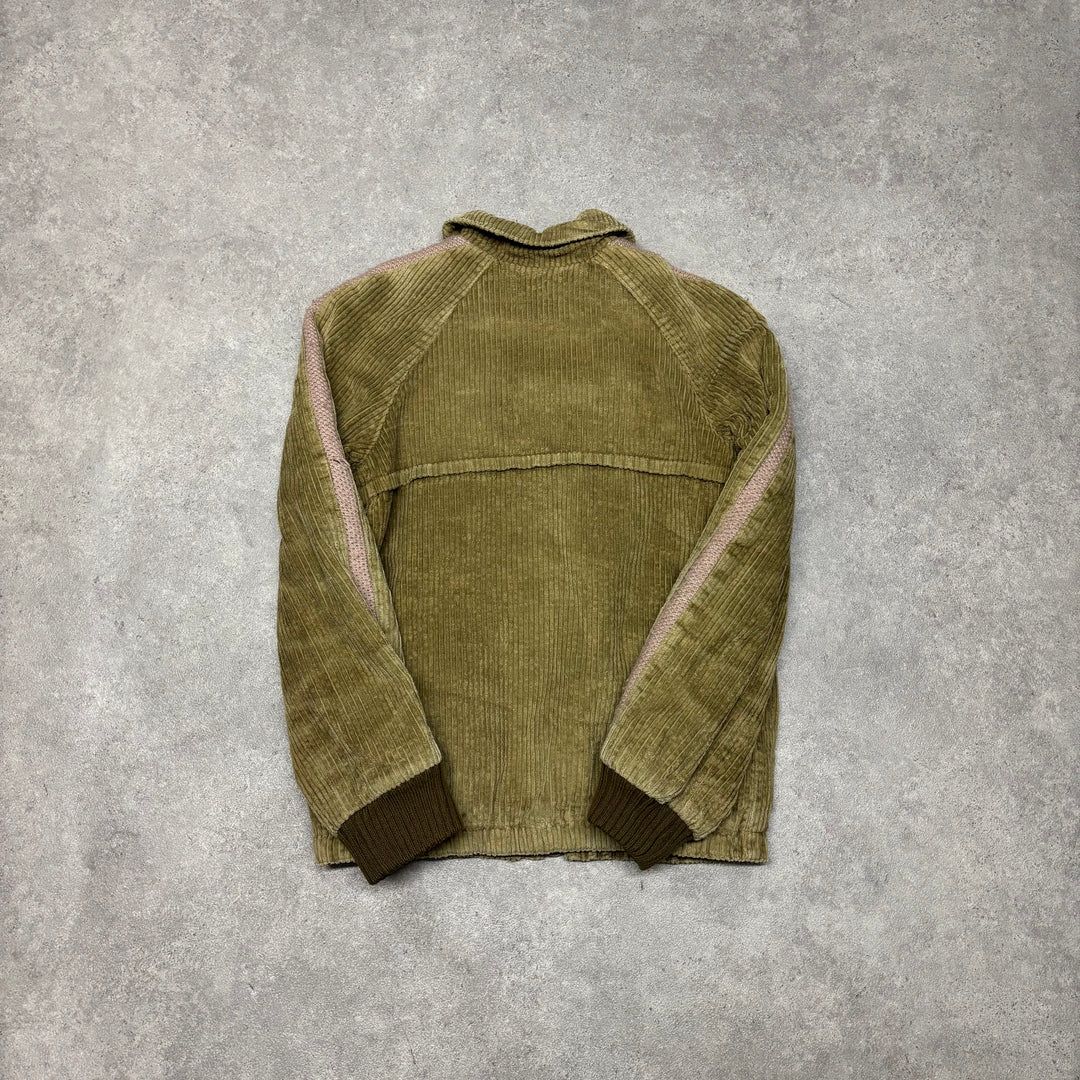 Vintage Corduroy Beige Full Zip Jacket (XS)