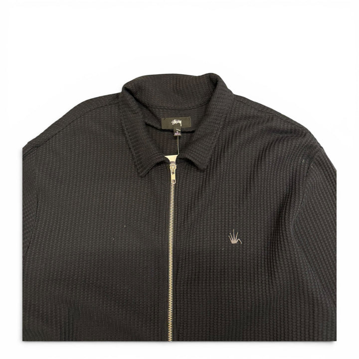 Stussy Big Thermal Zip Up Shirts Black (L)