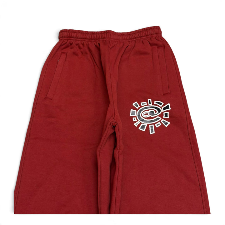 Always Do What You Should Do Dark Red Tracksuit Bottoms (XL)