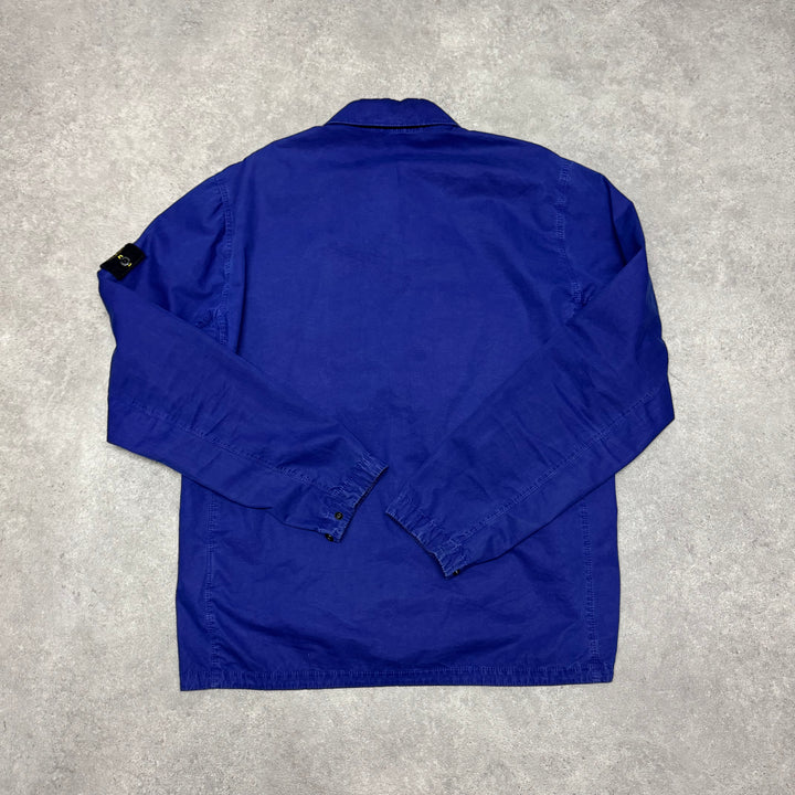 Stone Island Blue Zip Up Shirt Jacket (L)