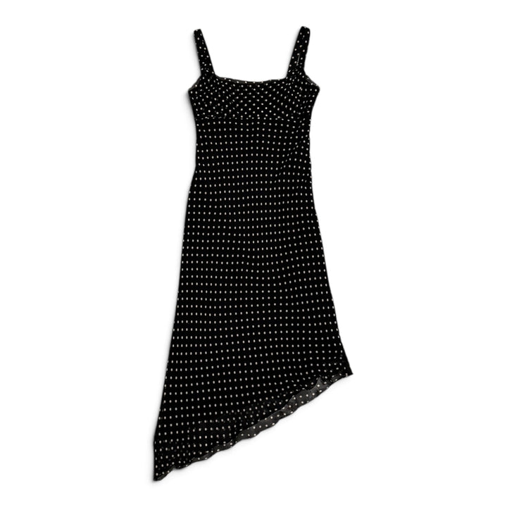 Max Mara Pianoforte Pure Silk Polkadot Dress Black (M)