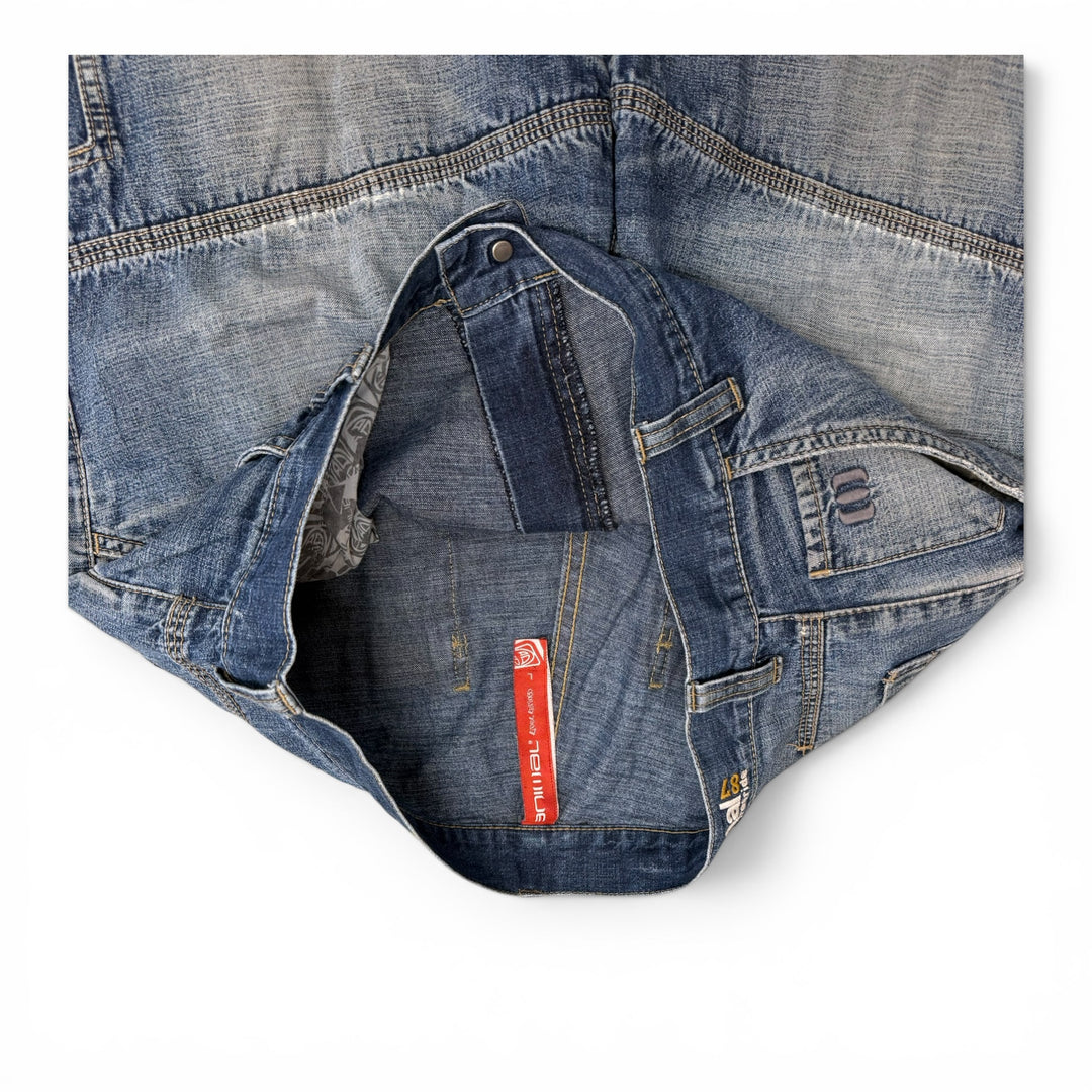 Vintage 90's Baggy Denim Shorts Blue (36")