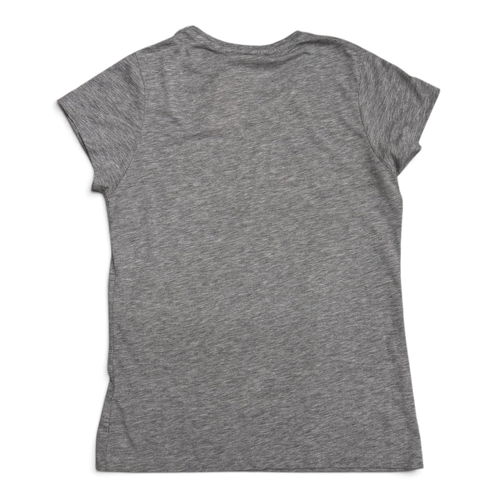 Vintage Von Dutch Grey Spell Out T-Shirt (Women's L)