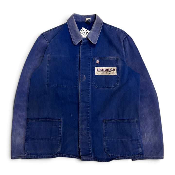 Vintage French Chore Jacket Faded Blue  (L)