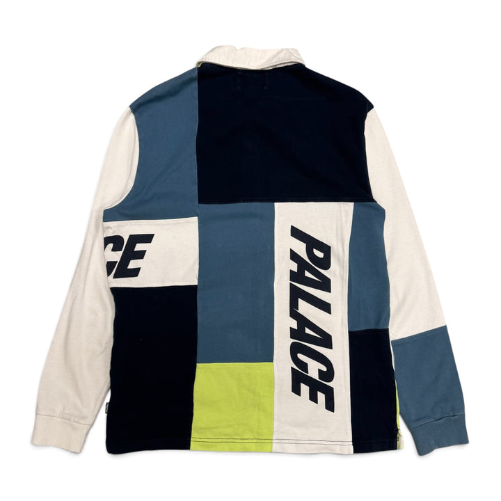 Palace Patchwork Rugby Shirt Navy White (L)