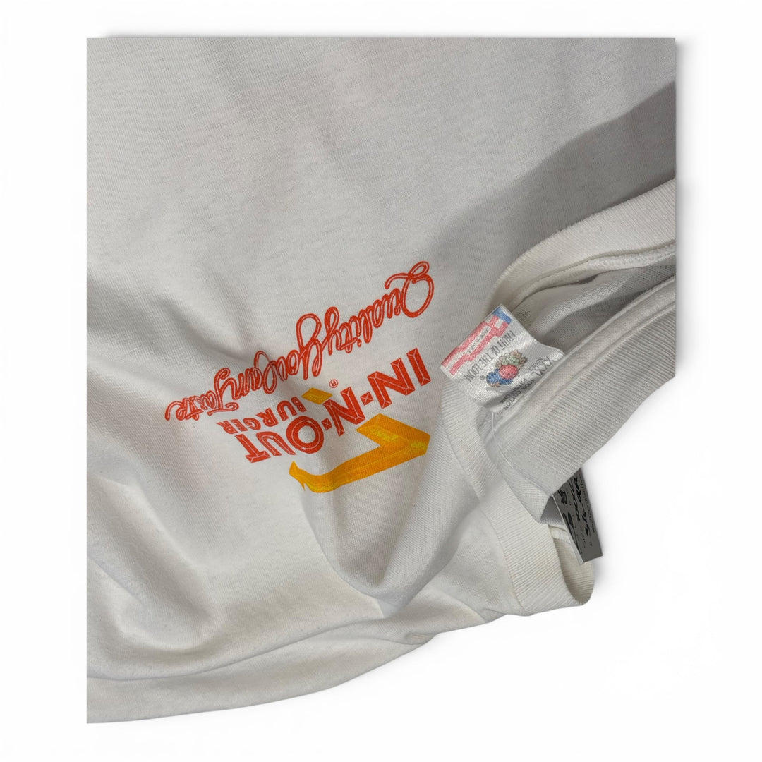 90's Vintage IN-N-OUT White Graphic T-Shirt (3XL)