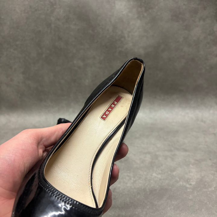 Vintage Prada Black High Heel Shoes (UK5)