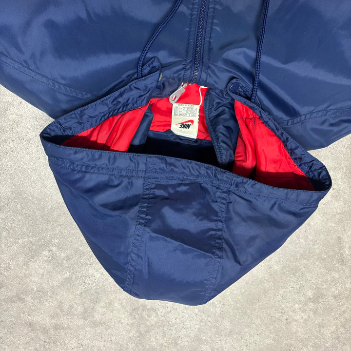 Vintage Nike Hooded Dark Blue Puffer Jacket (M)