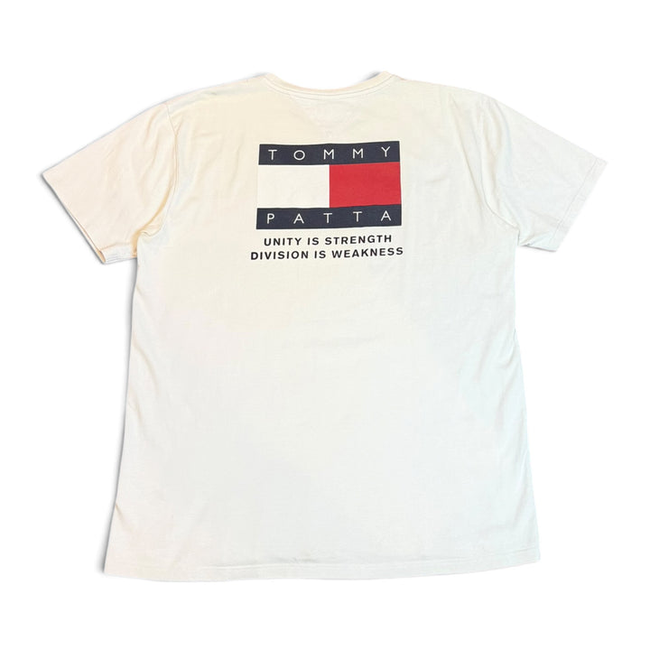 Tommy Patta White Graphic T-Shirt (XXL)