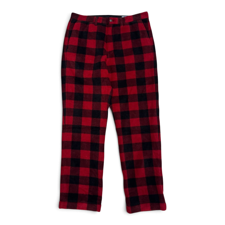 Palace x Ralph Lauren Red Checkered Fleece Trousers (34)