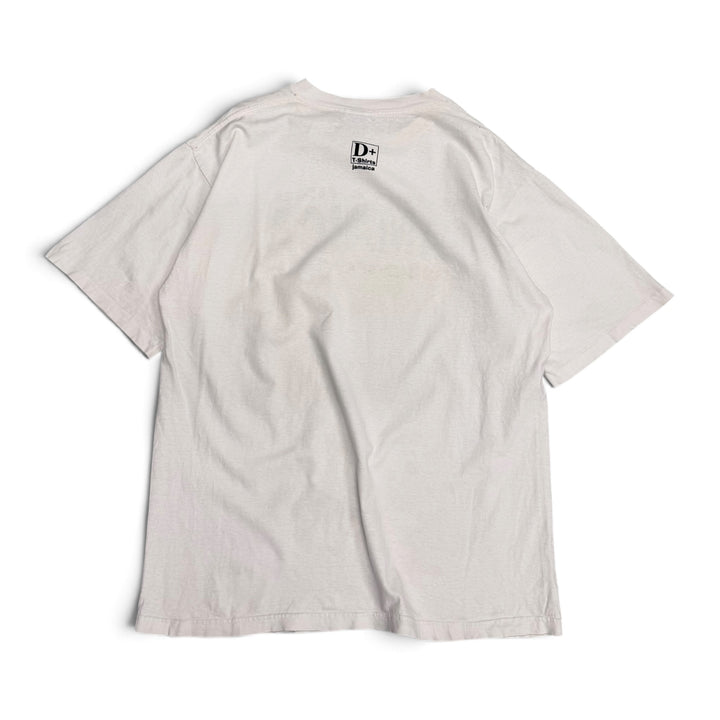 90's Vintage Proweight 'I Don't Like Jamaica I Love It' White Graphic T-shirt (XL)