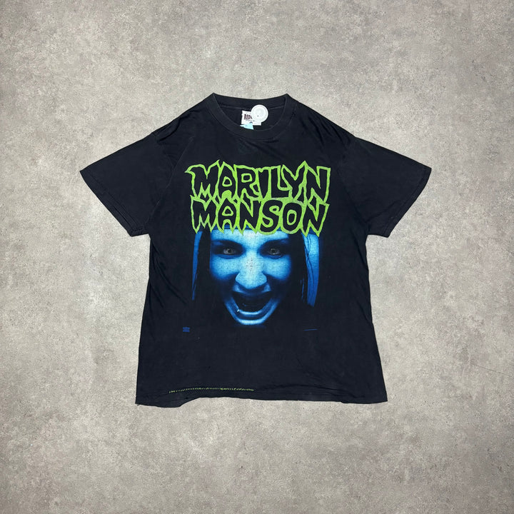 1994' Vintage Marilyn Manson Black Graphic T-Shirt (XL)