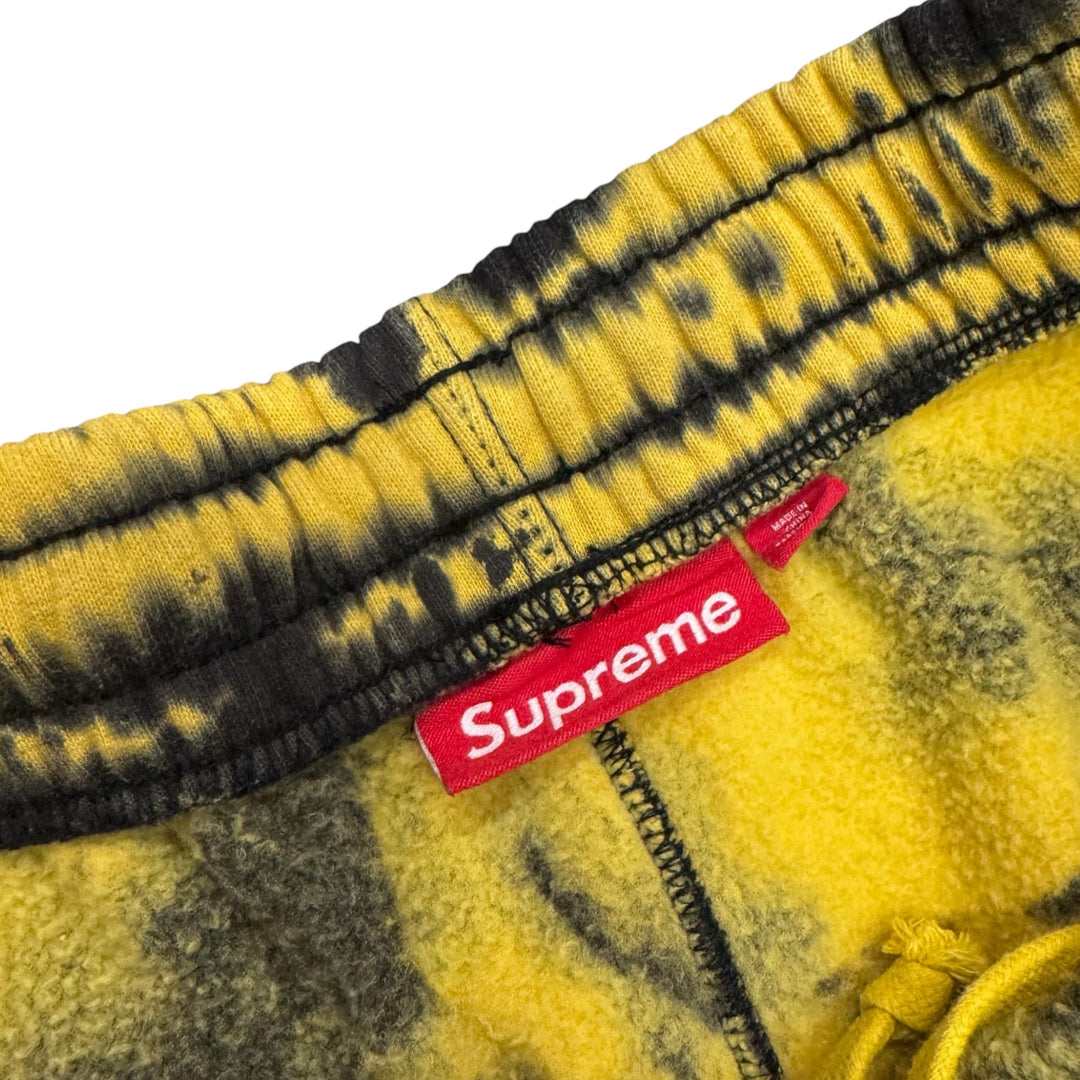 Supreme Yellow & Black Tie Dye Jogger Shorts (L)