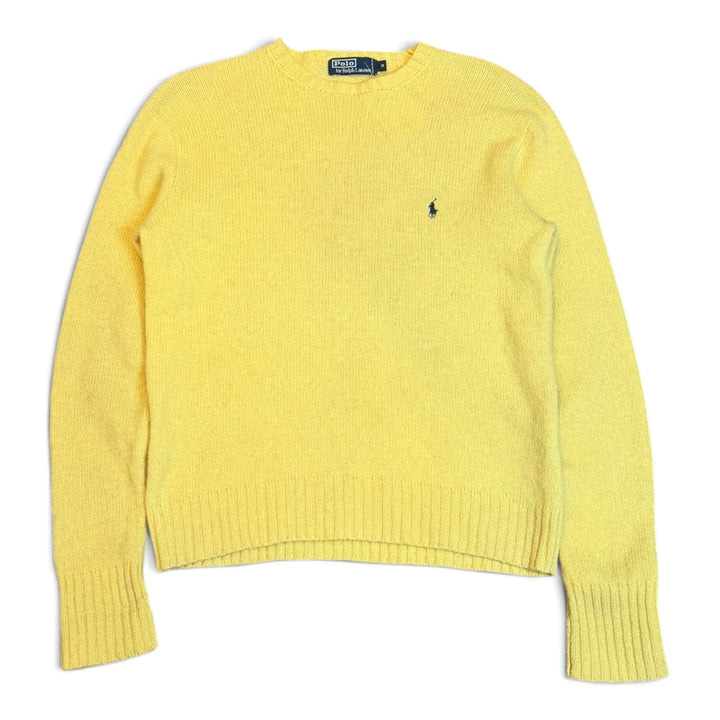 Vintage Polo Ralph Lauren Yellow Wool Knitted Jumper (M)