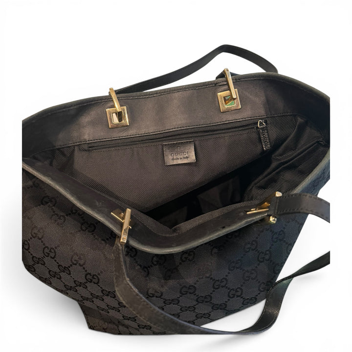 Vintage Gucci GG Monogram Black Shoulder Bag