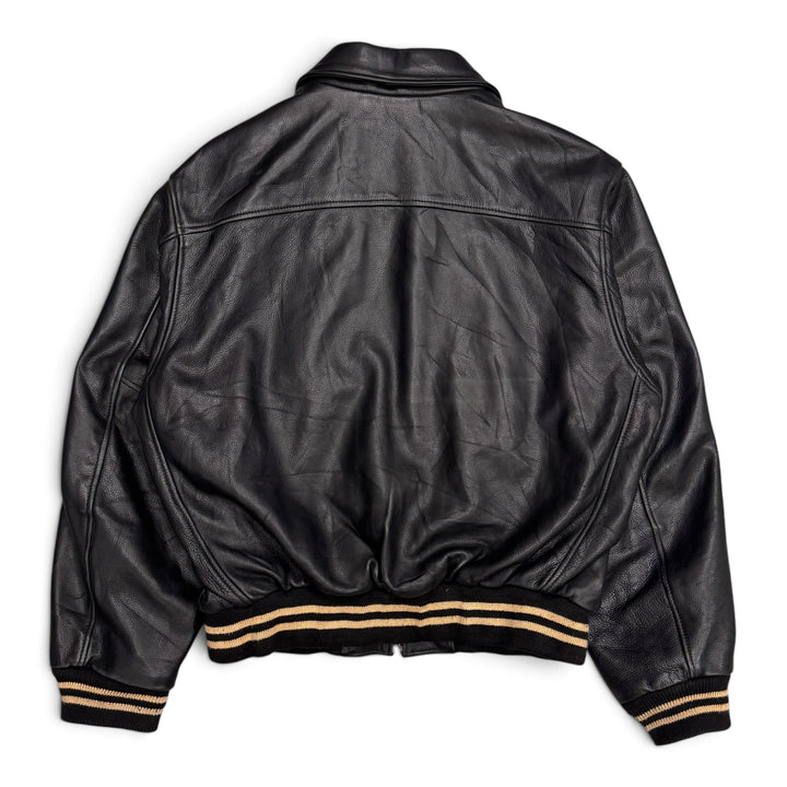 Vintage Redskin Leather Bomber Jacket Black (XL)
