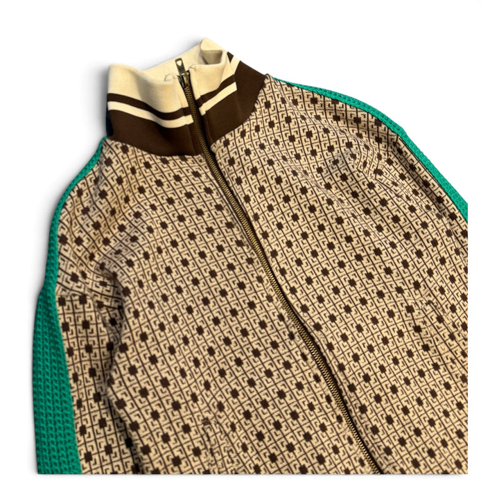 Wales Bonner Clerendon Crochet- Trim Stretch Jersey Jacket Brown (XXS)