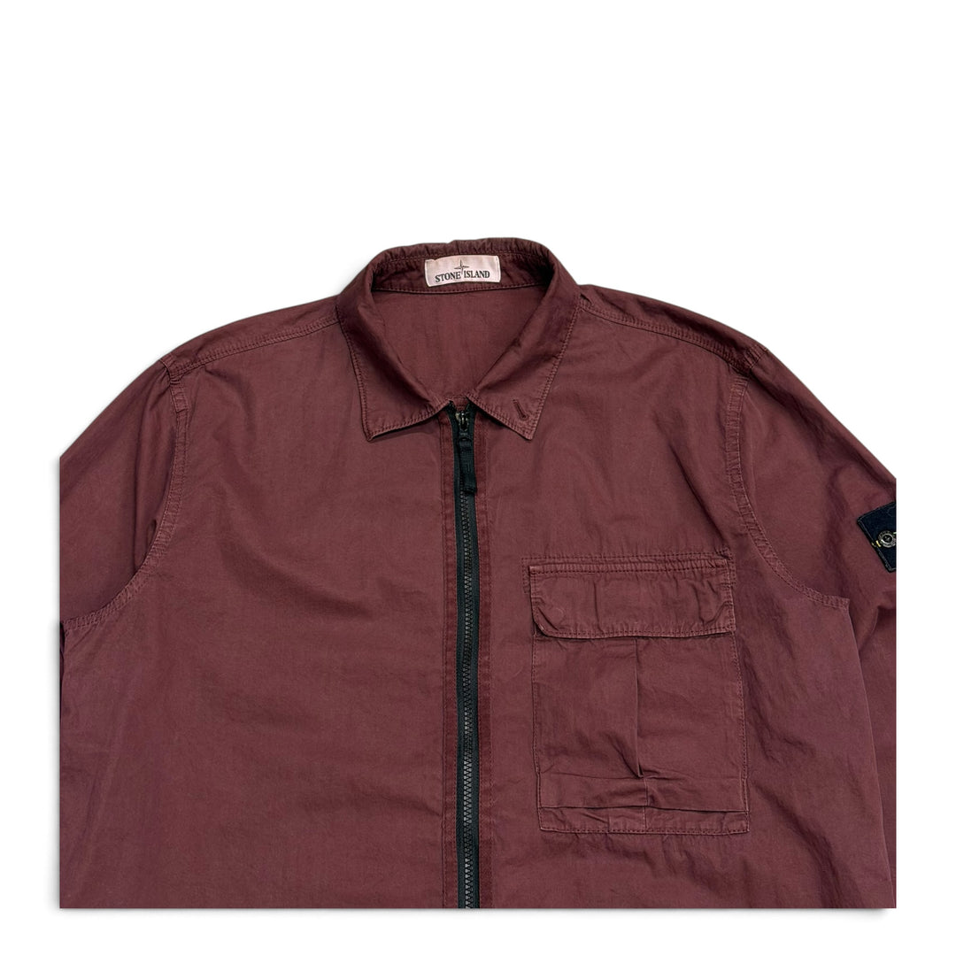 Stone Island Shirt Jacket Burgundy (XL)