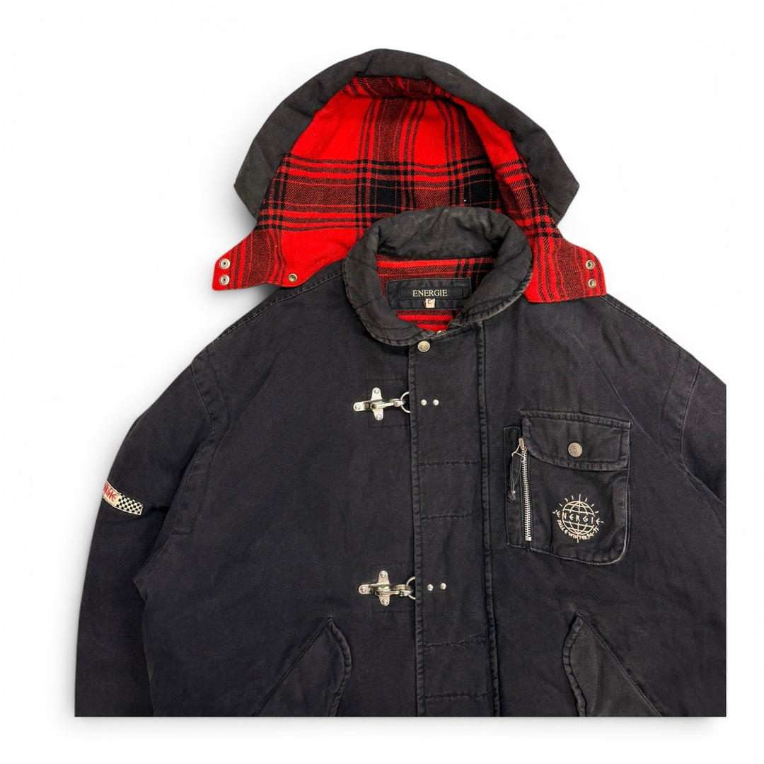 Vintage Energie Black Fireman Clasp Jacket (L)