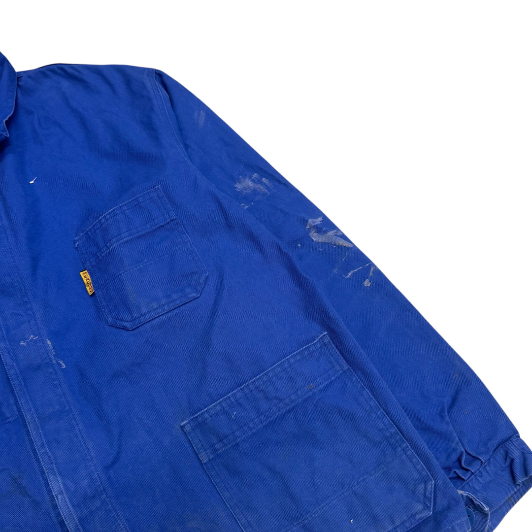 Vintage Distressed Blue French Chore Jacket (XL)