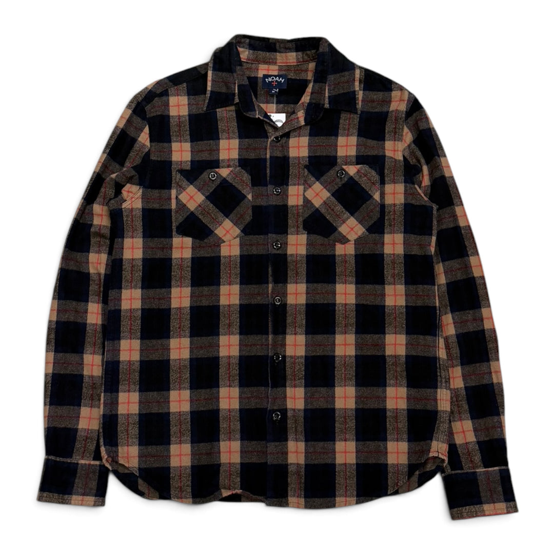 Noah Brown & Navy Checkered Flannel Shirt (M)