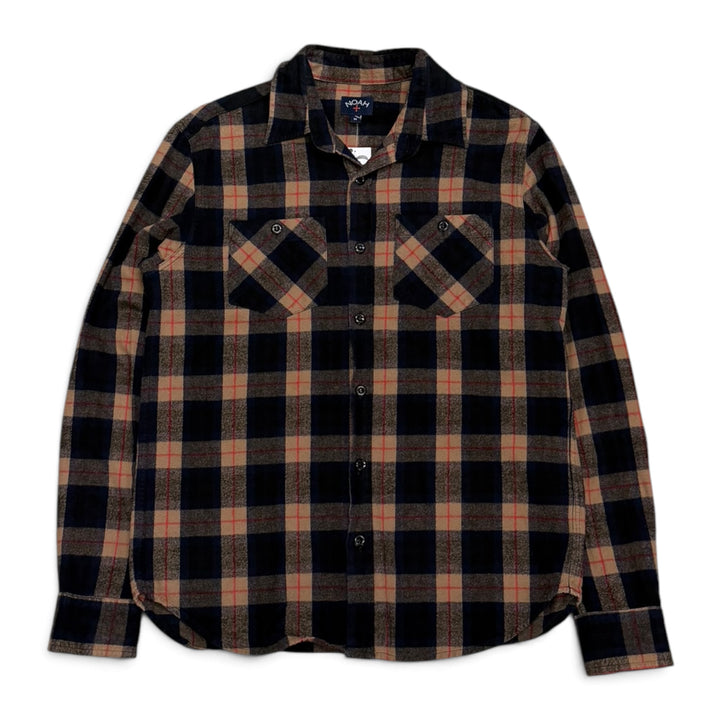 Noah Brown & Navy Checkered Flannel Shirt (M)