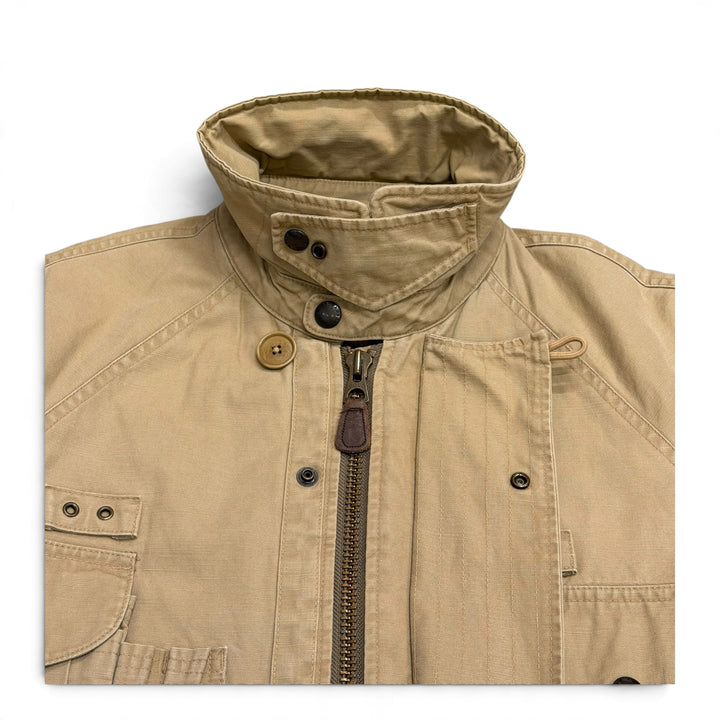 Rare Vintage Polo Ralph Lauren Beige Utility Bomber Jacket (M)