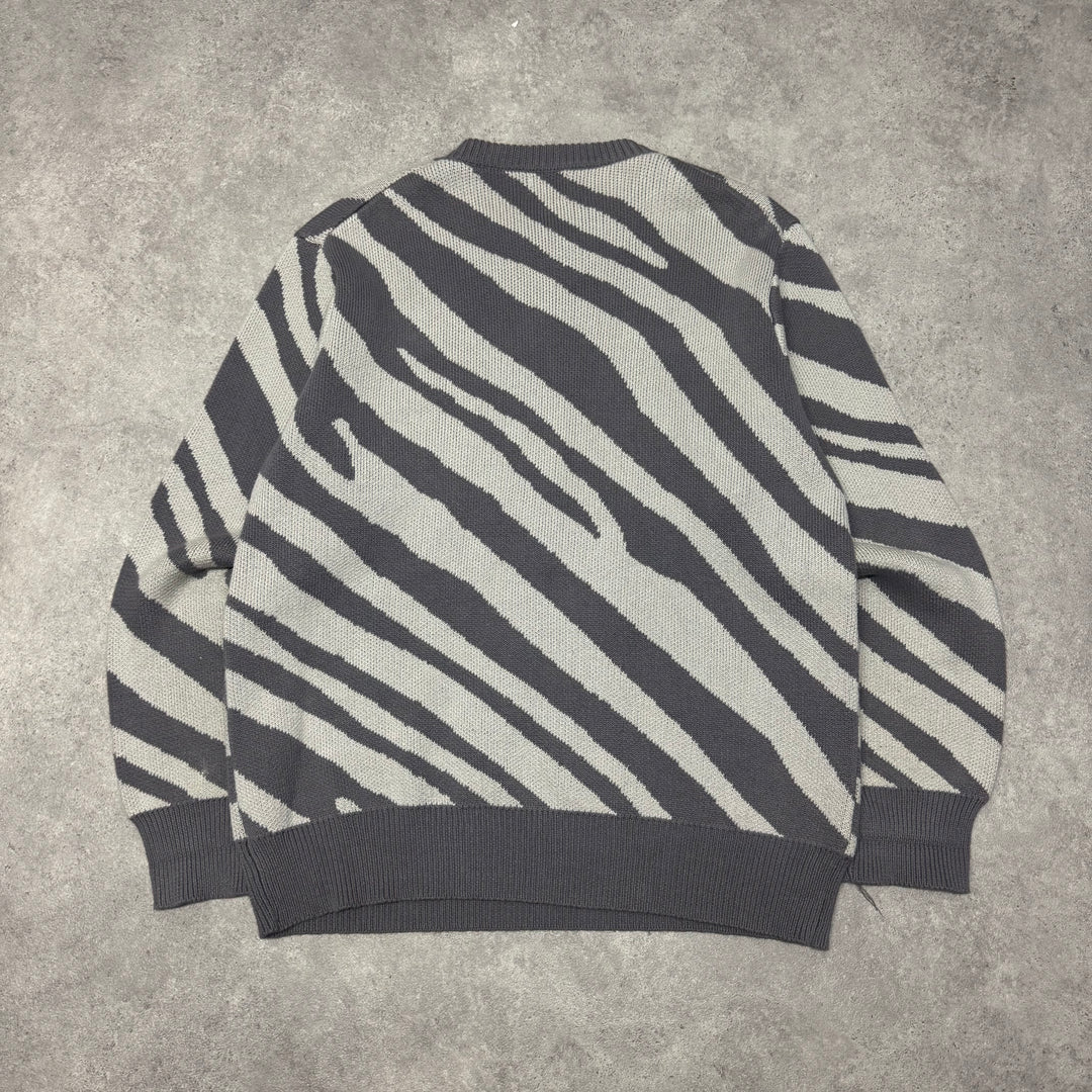 Clints Heavy Knit Grey Jumper (L)
