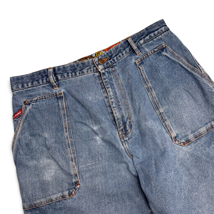 90's Vintage Fubu Platinum Baggy Denim Jorts (40)
