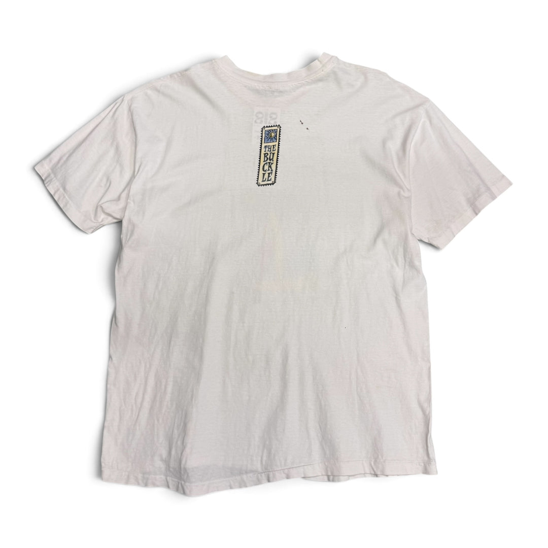 Vintage 90's The Buckle Beach Party Graphic T shirt White (XL)