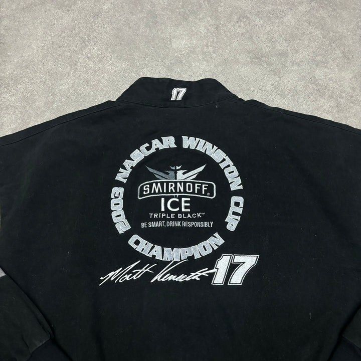 Vintage Smirnoff Ice Black Varsity Nascar Racing Jacket (XXL)