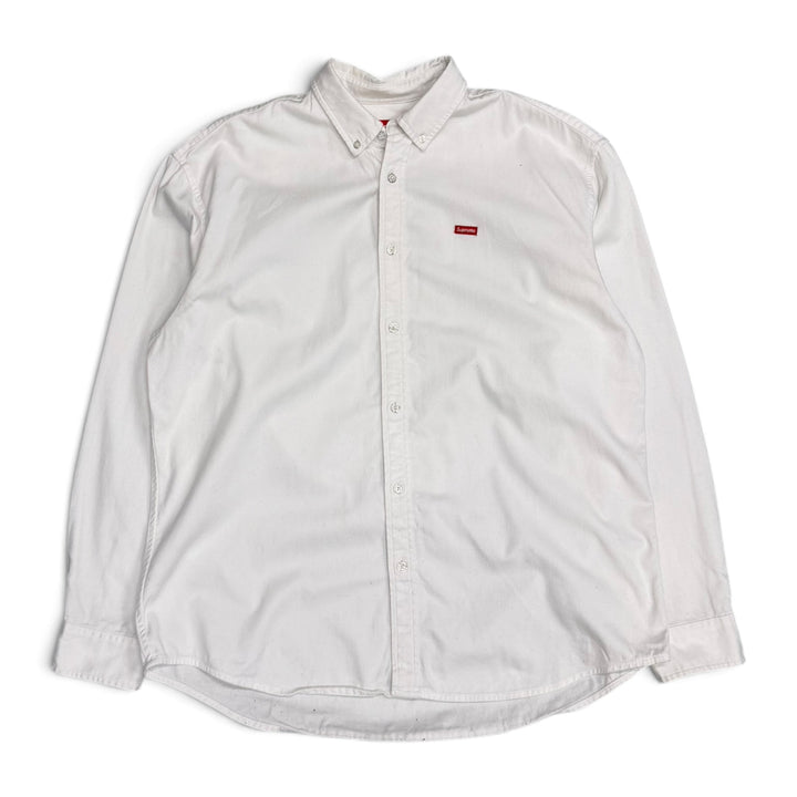 Supreme Loose White heavy Cotton Oxford Shirt (M)