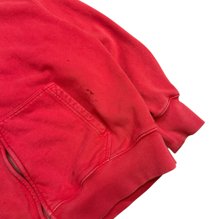 Palace Red Pigment Wash Tri Ferg Zip Up Hoodie (L)