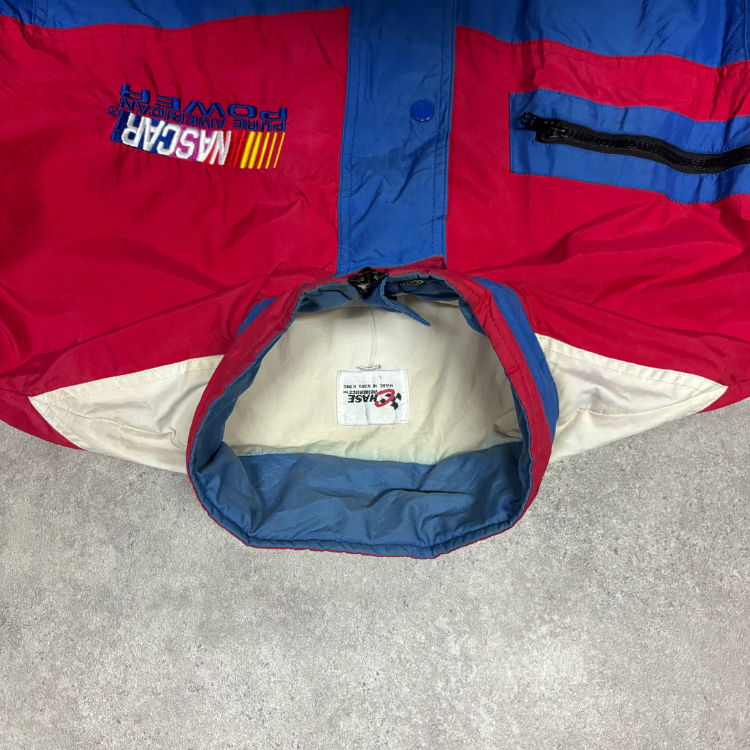 Vintage NASCAR Blue and Red lightweight Jacket (XL)