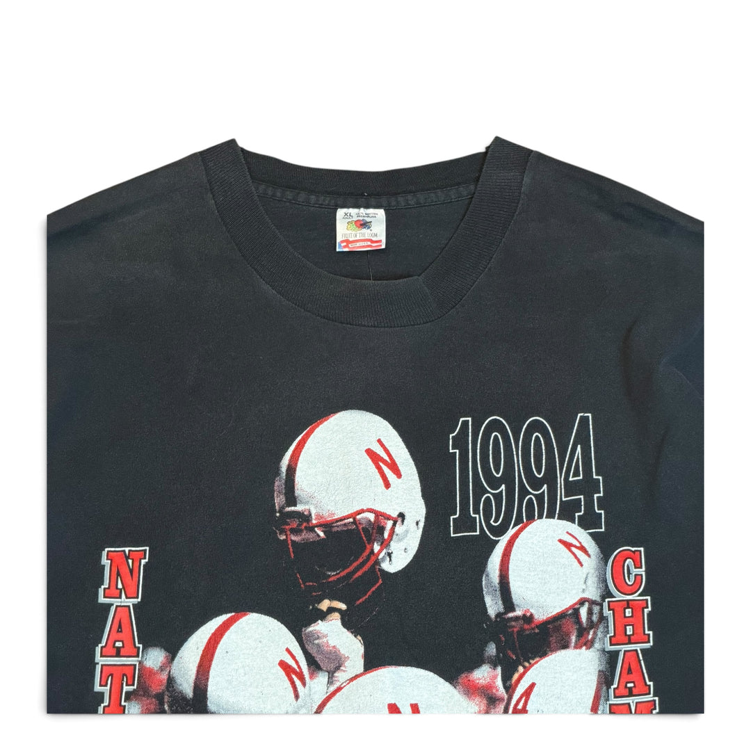 Vintage American Football 1994 National Champions Black Graphic T-Shirt (XL)