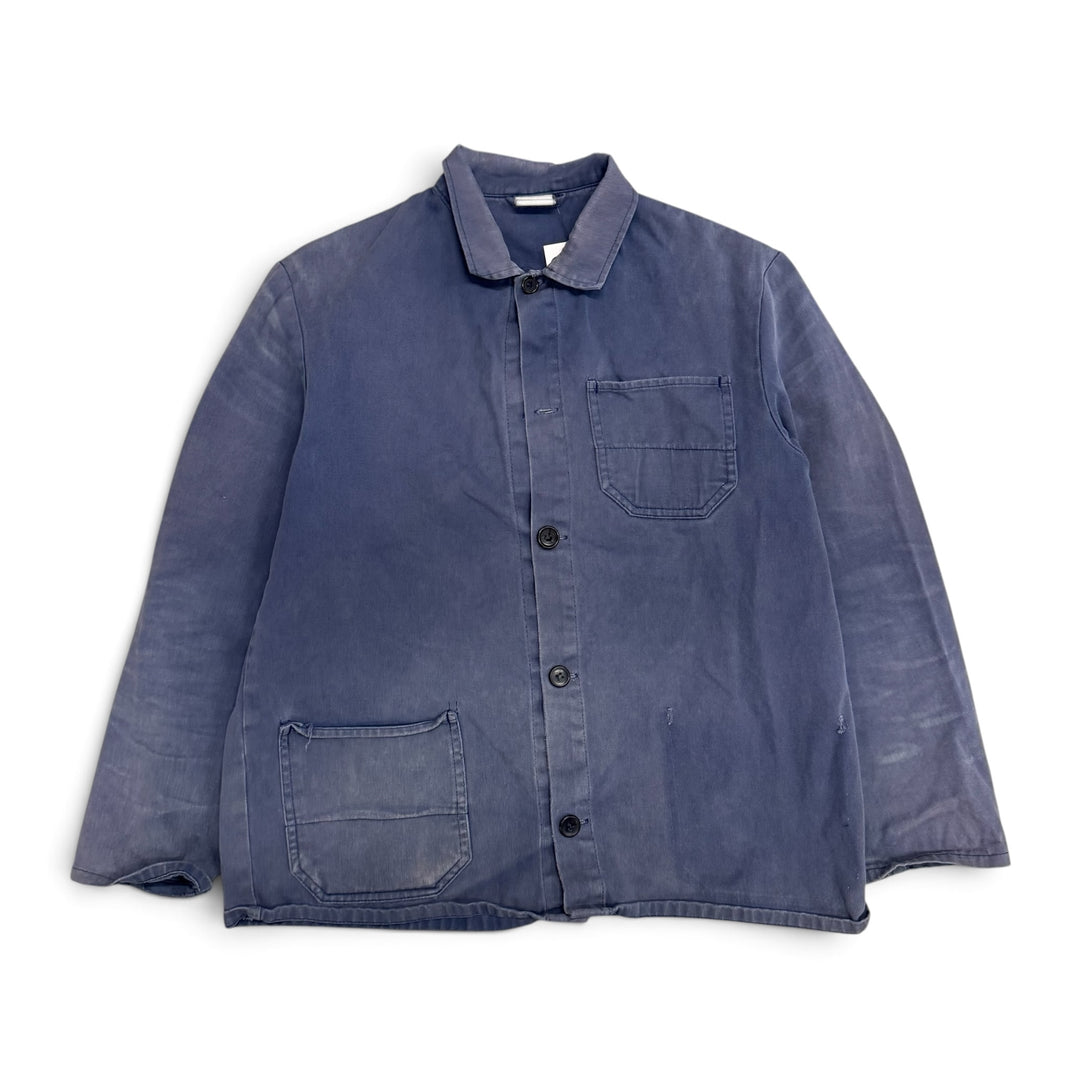 Vintage Distressed Faded Blue French Chore Jacket (S)