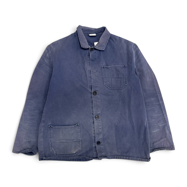 Vintage Distressed Faded Blue French Chore Jacket (S)