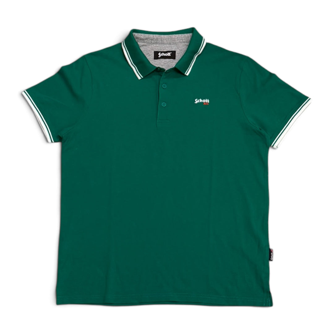 Vintage Schott Polo T shirt Green (L)