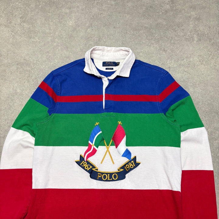 Vintage Polo Ralph Lauren Multicoloured Rugby Shirt (S)