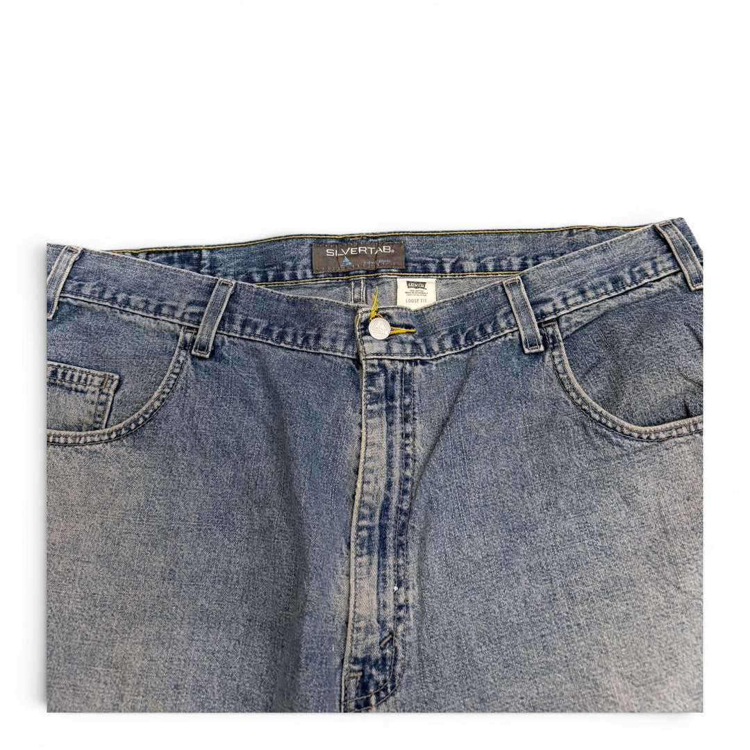 Vintage Levis Silvertab Baggy Denim Shorts Blue (40")