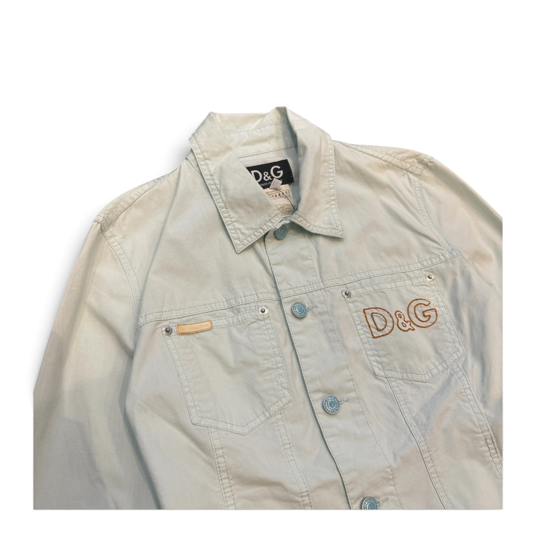 Vintage Dolce & Gabbana Button Up Jacket Set Baby Blue (XS)