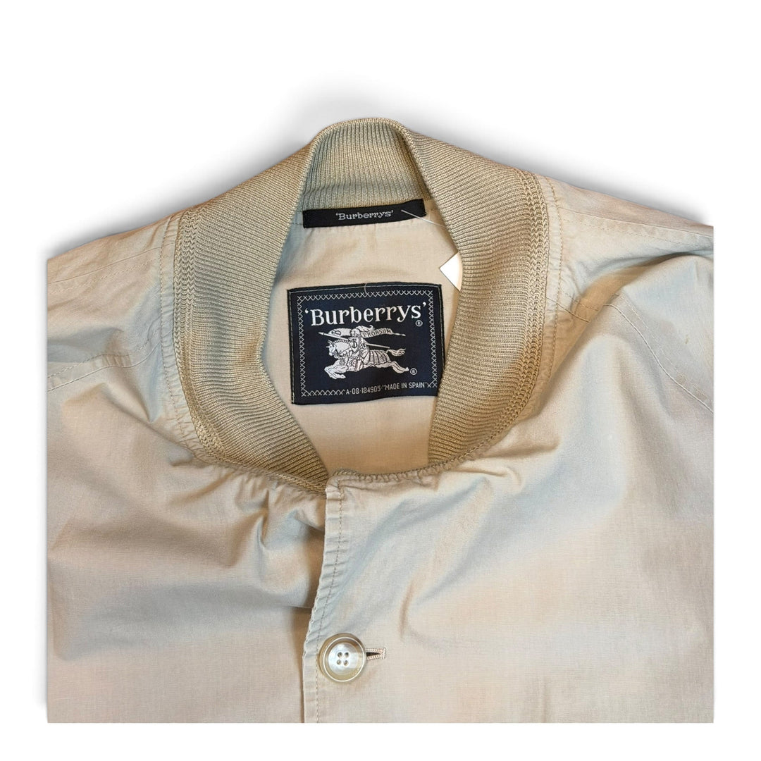 Vintage Burberry Beige Short Bomber Jacket (M)