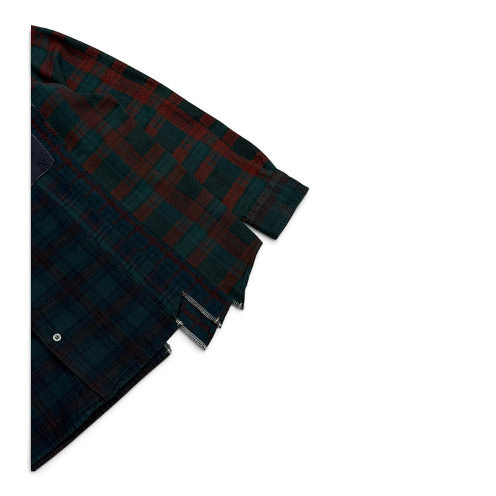 Rebuild By Needles Green Flannel Checkered Shirt (XL)