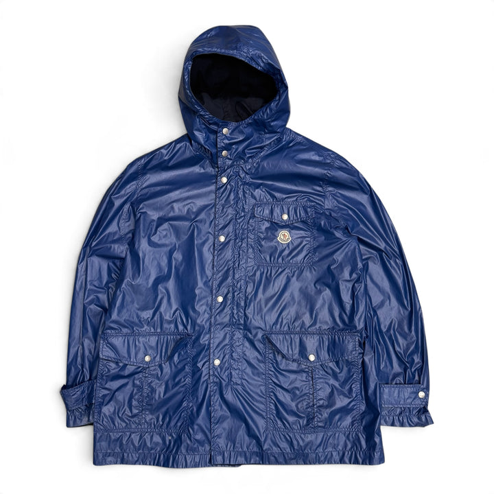 Moncler Signature Logo Reversible Parka Blue (7)