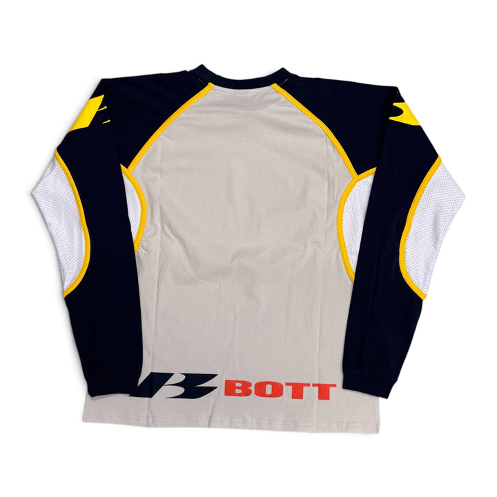 Bott Grey Spell Out Graphic Long Sleeve T-Shirt (L)