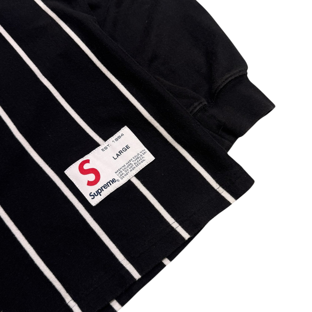 Supreme Black & White Striped Sweatshirt (L)